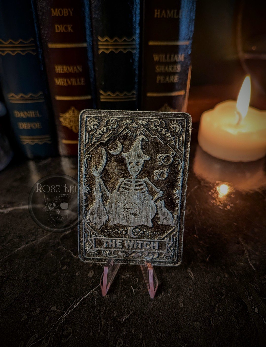 The Witch tarot card pewter art