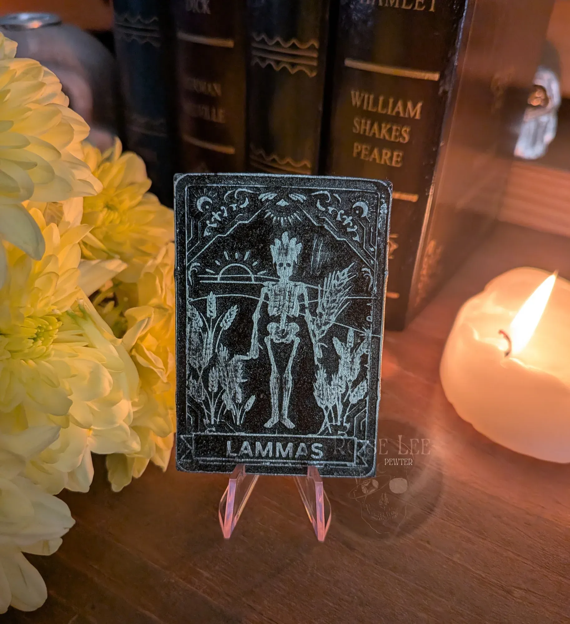 lammas tarot card pewter art - gothic gift